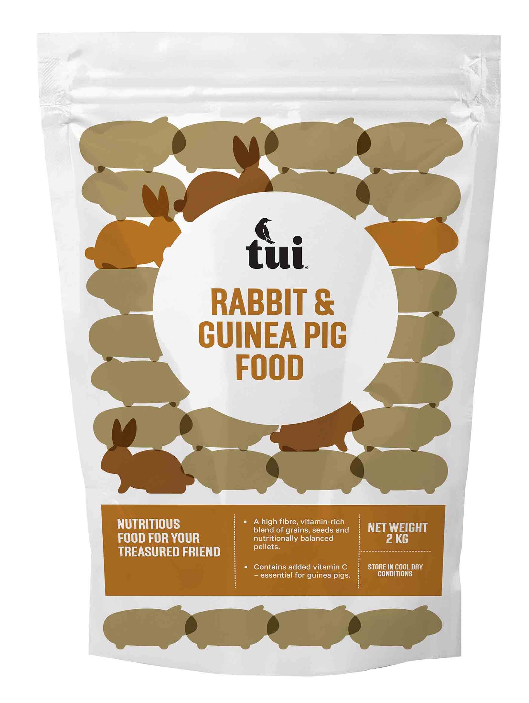 Tui Rabbit & Guinea Pig Food 2kg Small AnimalsFood/Treats Pet Essentials New Plymouth