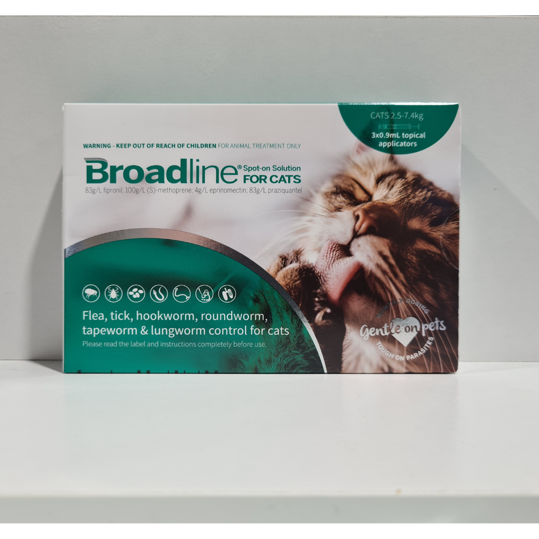 Broadline for Cats 2.5 7.41kg (Box of 3) CatFlea/Worm Pet