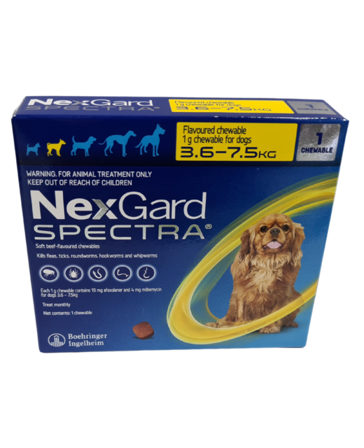 Nexgard Spectra Dog 3.6-7.5kg (Single dose)