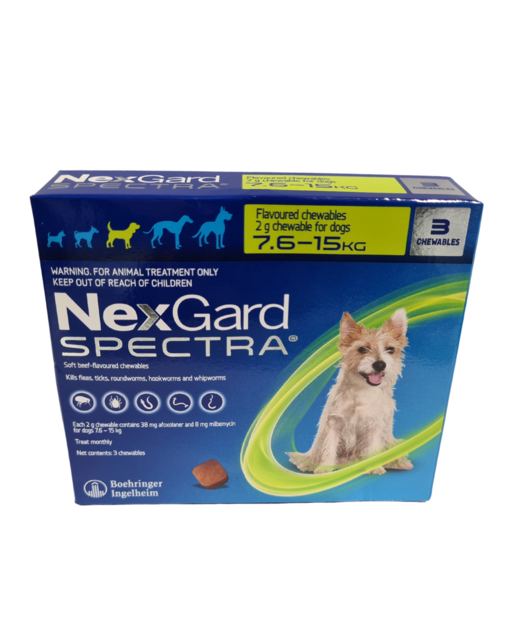 Nexgard Spectra Dog 7.6 -15kg (3x Dose Pack)