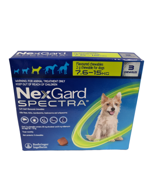 Nexgard Spectra Dog 7.6 -15kg (3x Dose Pack)