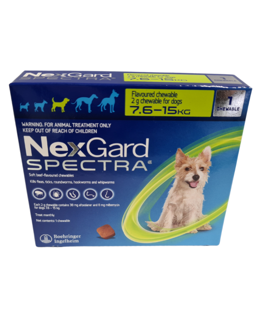 Nexgard Spectra Dog 7.6 -15kg (1x Single Pack)