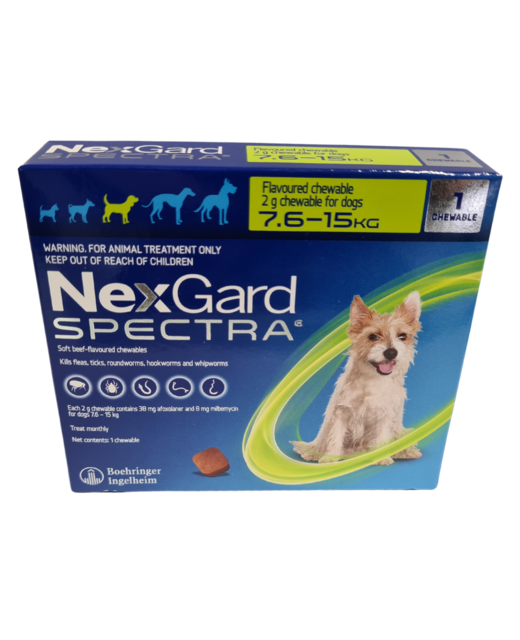 Nexgard Spectra Dog 7.6 -15kg (1x Single Pack)