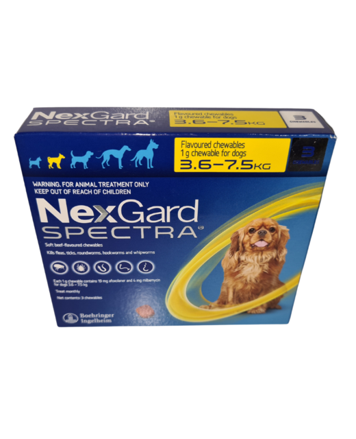 Nexgard Spectra Dog 3.6-7.5kg (3x Dose Pack)