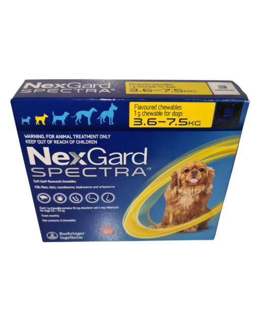 Nexgard Spectra Dog 3.6-7.5kg (3x Dose Pack)