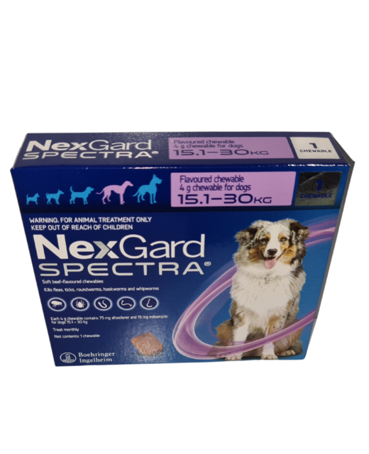Nexgard Spectra Dog 15.1-30kg (1x Single Pack)