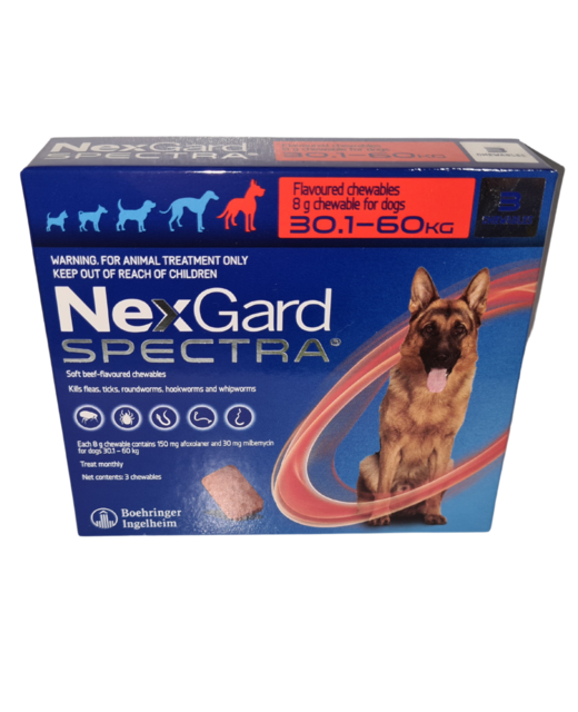 Nexgard Spectra Dog 30.1-60kg (3x Dose Pack)