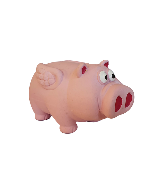 Latex Squeaky Grunter Flying Pig 15cm 