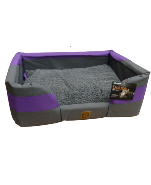 Brooklands Rectangle Fabric Bed Purple Small 