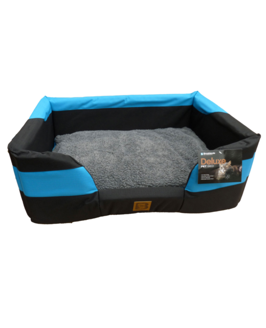 Brooklands Rectangle Fabric Bed Blue Large