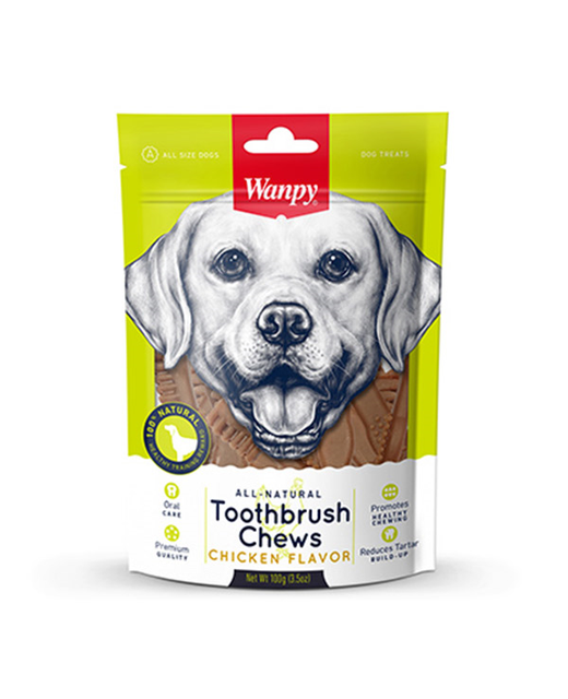Wanpy Dog - Toothbrush Chews Chicken Flavour 100g