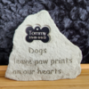 Memorial Rock Dogs Pawprints Grey