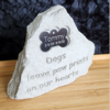 Memorial Rock Dogs Pawprints Grey