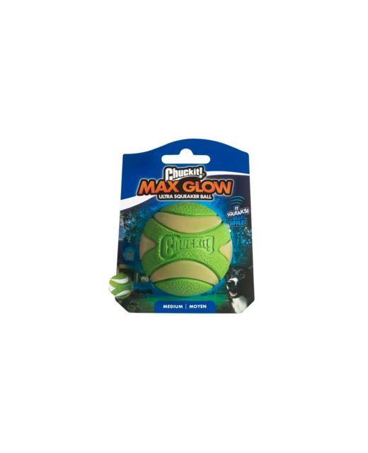 Max Glow Ultra Squeaker Ball Med