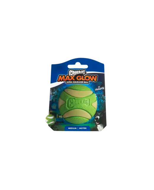 Max Glow Ultra Squeaker Ball Med