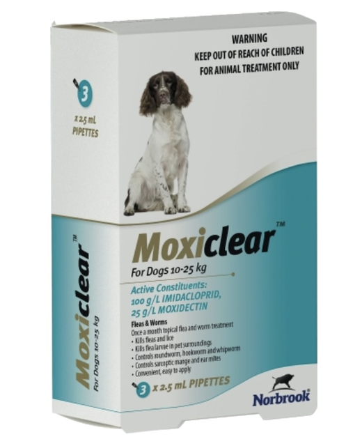 Moxiclear Dog 10-25kg 3pack 