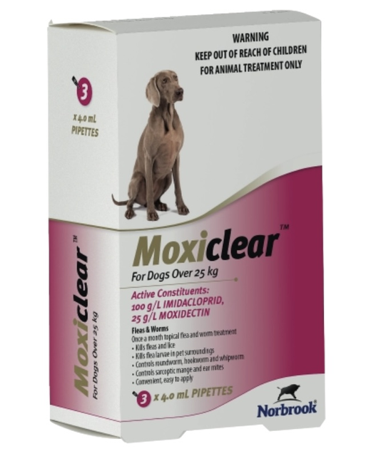 Moxiclear Dog 25kg & over 3pack 