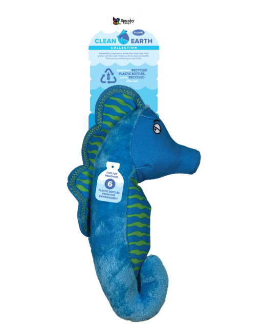 Spunky Pup Clean Earth Seahorse Large