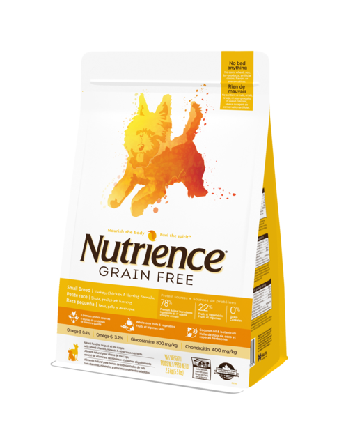 Nutrience Grain Free Small Breed Dog 2.5kg  Turkey, Chicken & Herring 