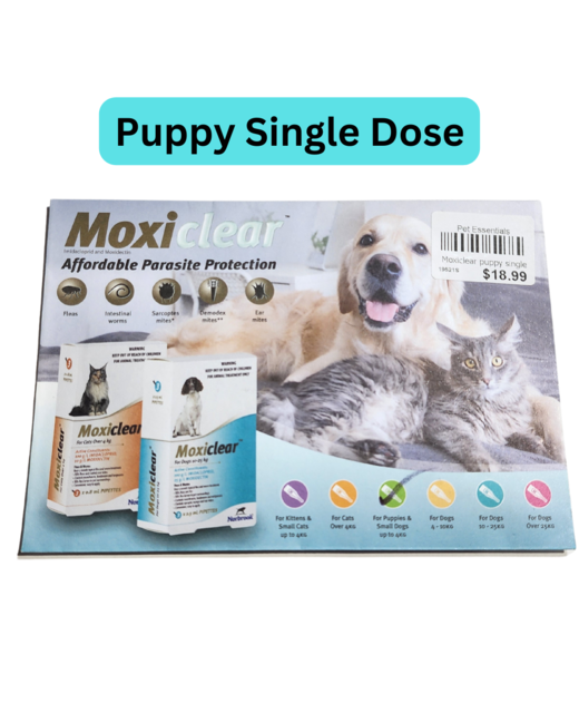 Moxiclear Puppy & sml Dog up to 4kg Single Pipette