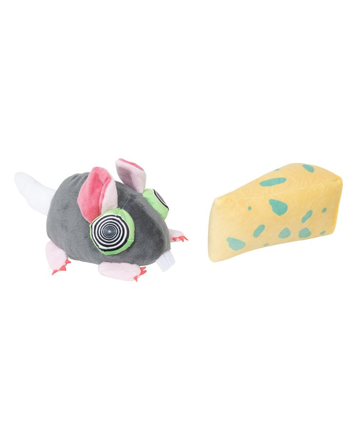 Plush Mouse & Cheese Dog Toy