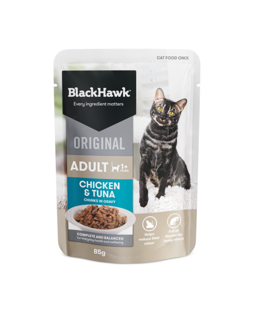 Black Hawk Original Cat Chicken/Tuna/Gravy 85g