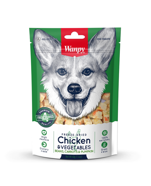 Wanpy Dog - Freeze Dried Chicken & Veges 40g