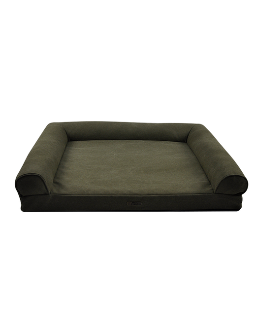 Canvas Rectangle Bed Green 80x60cm