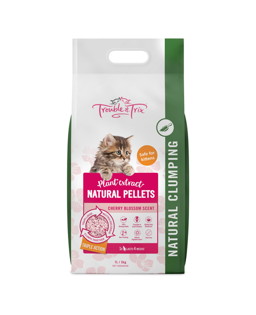 Trouble & Trix Natural Cat Litter - Cherry Blossom 7L