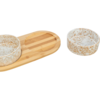 Trixie Ceramic Bowls with Bamboo Stand - 12cm x 2