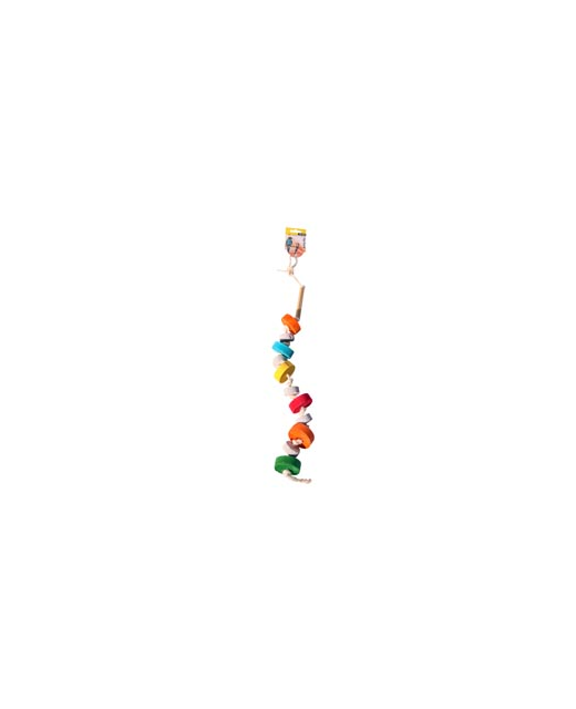 Avi One Bird Toy - Lanyard Wooden Blocks With Pumice 50cm