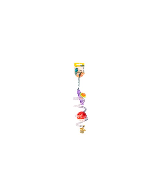 Avi One Bird Toy - Acrylic Spiral With Ball 34cm