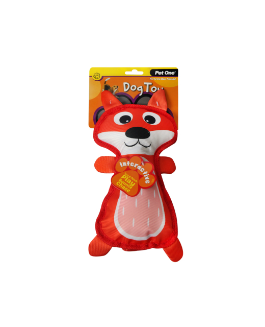 Dog Toy Fox with Squeaker 42cmH