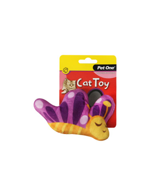 Cat Toy Butterfly With Crinkle 9cmH