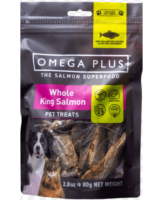 Omega Plus Whole King Salmon Dog Treat 80g