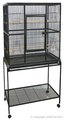 Avi One 604 Birdcage on Stand w/ Wheels Black 82x46x152cm