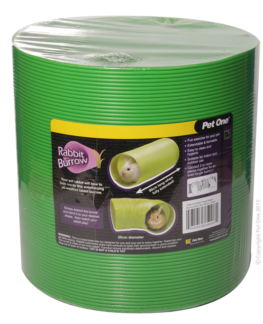 Pet One - Tunnel Critter 20cm Dia X 80cm L Green
