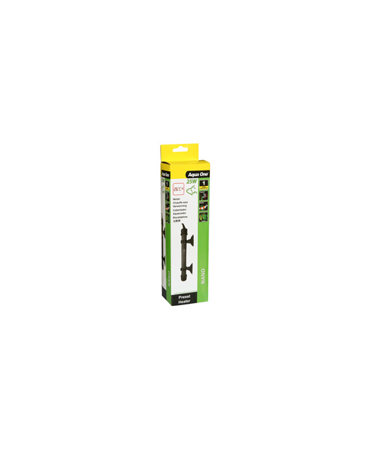 Aqua One 25w Glass Nano Betta Preset 26c Heater 14.8cm