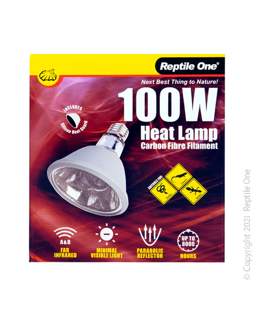 Reptile One Infrared FAR Heat Lamp Carbon Fibre Filament 100w