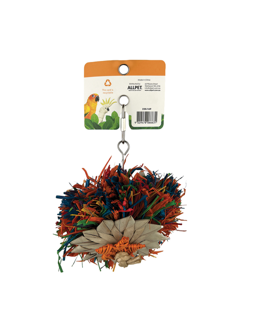 Allpet Rainbow Rafia Bird Toy