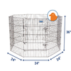 Petmate Exercise Pen with Door 90cm - Black
