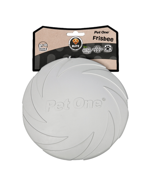 Pet One Dog Toy Blitz Rubber Frisbee Grey