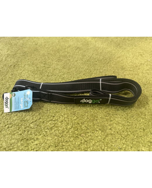 Doggo Black Reflective Lead 1.5m Large