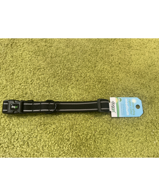 Doggo Black Reflective Collar Medium 35-50cm 