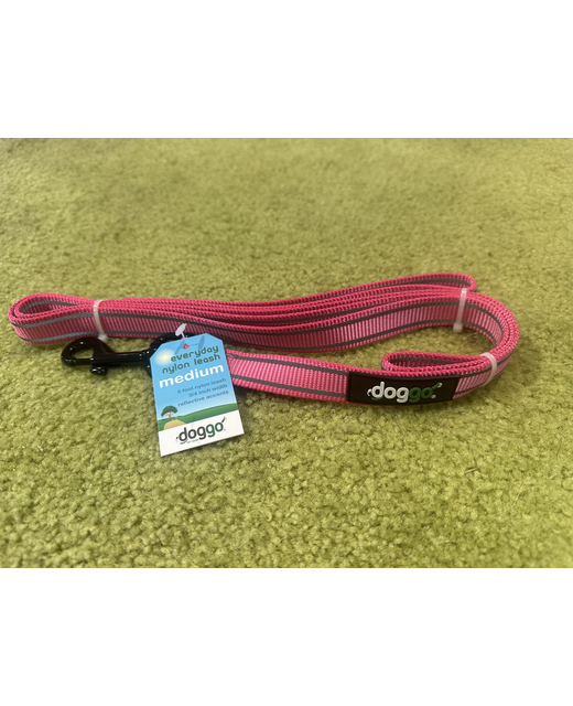 Doggo Pink Reflective Lead 1.5m Medium