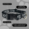 ACDC Black & White Logo Collar - Lge 38-60cm