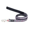 Red Dingo Dog Lead Flamingo Cool Grey Small 12mm x 1.2m