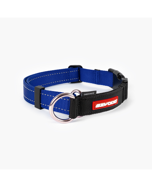 EzyDog Collar Checkmate M Blue