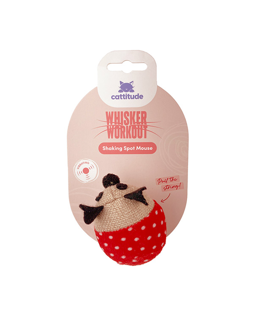 Cattitude Cat Toy Whisker Workout Shaking Spot Mouse (Vibrating) 