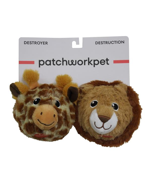 Patchwork Pets Pricklet Zoo Duo Giraffe & Lion 10cm 